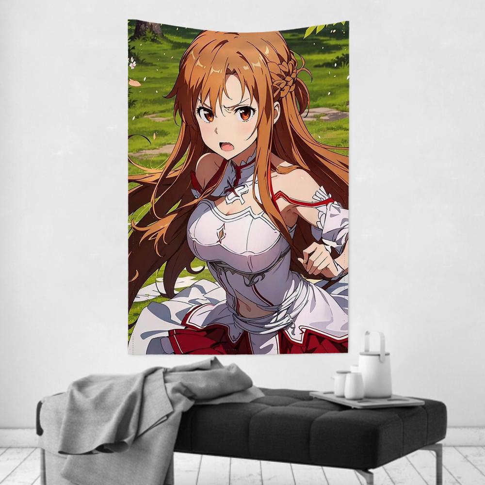 2025 New Yuuki Asuna Anime Sword Art Online Tapestry Room Decor Wall Cloth Party Hanging Background Room Decor Baby Room