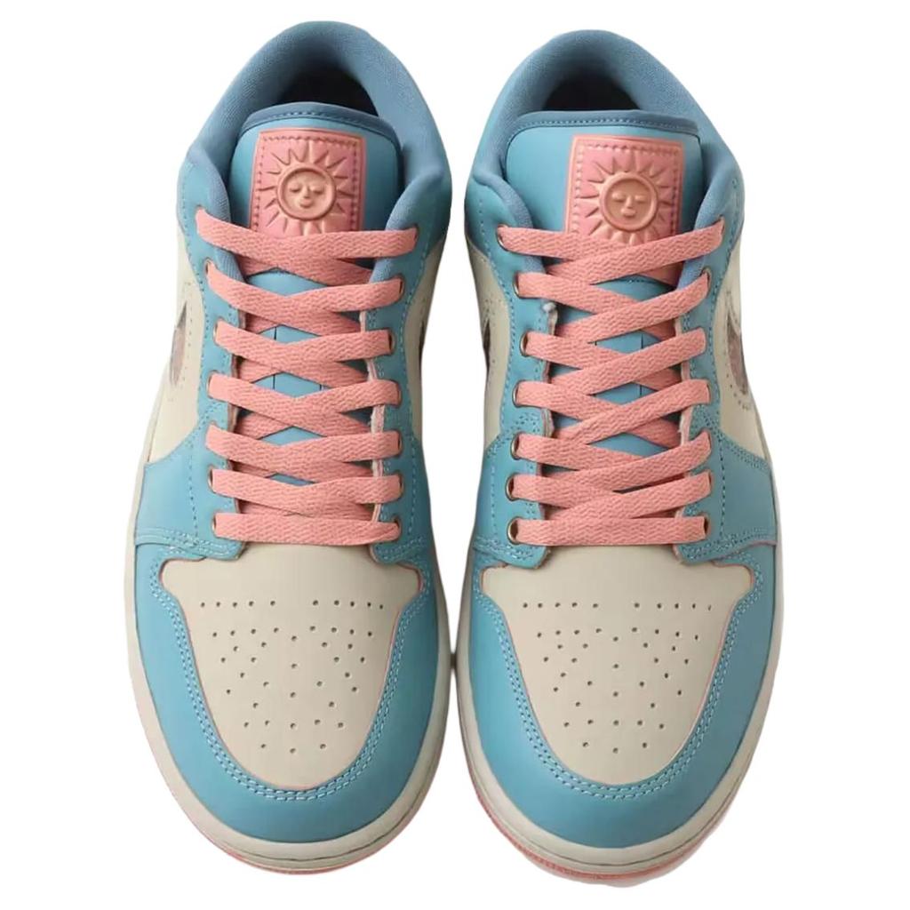 Jordan Air Jordan 1 Low top Vintage Basketball Shoes Unisex Beige Blue Pink IM8120-464