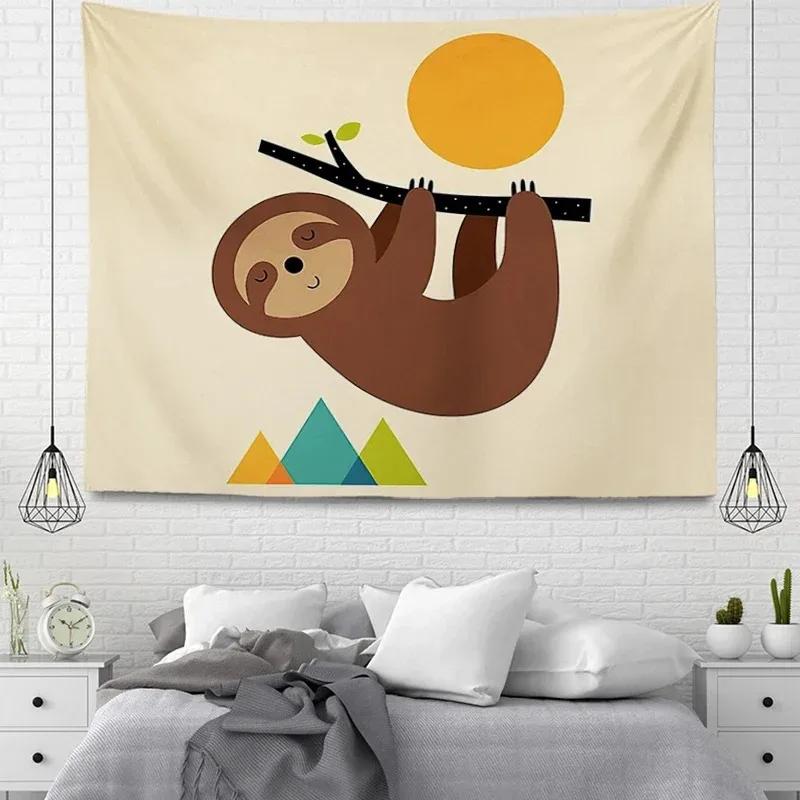 Cartoon Animals Simple Decorative Tapestry Home Wall Living Room Office Decorative Tapestry