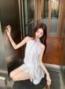French Polka Dot Dress Women's Summer New Sleeveless Neck Short Skirt Temperament Spice Girls Wear Skirts Trendy