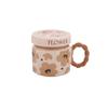 Girls Artistic Mug Retro Ceramic Cup with Lid Office Coffee Mug Couple Cup Water Cup