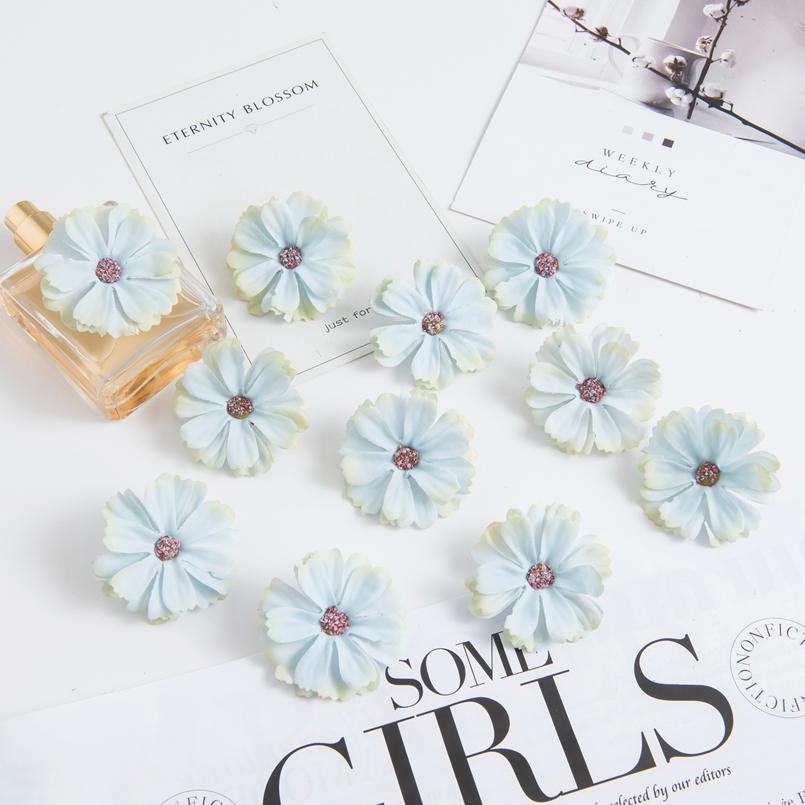 10/20pcs Artificial Flowers Cheap Daisy Heads Mini Home Wedding Decorations Diy Scrapbooks Fake Plants Festival Wreath Headdress