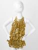 Unitard da ragazza con paillettes e collo all'americana, costume da ballo lucido per esibizioni jazz, latine e moderne