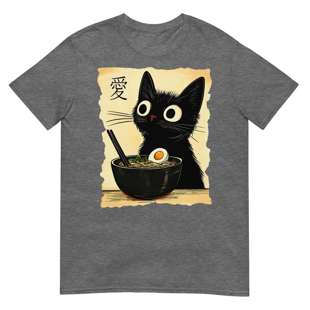 Funny Cat Raunisex Graphic Tee Japanese Kawaii Anime Cat Tshirt