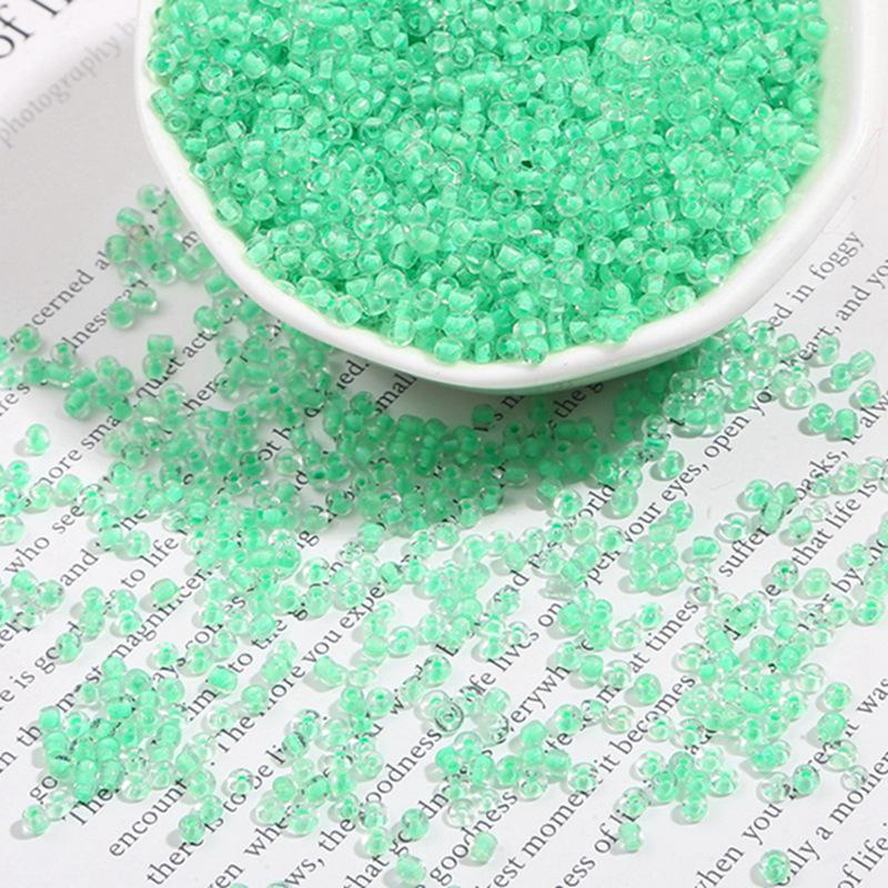 Transparente irisierende DIY Perlenzubehör: Gefärbte Kern Reisglas Rocailles für Kreuzstich