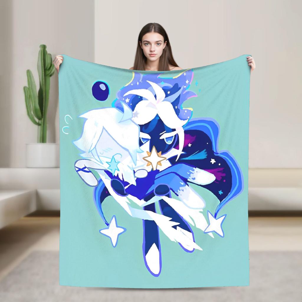 Cookie Run Kingdom Fleece Blanket  Novelty Throw Blanket for Bed Sofa Couch 200x150cm Quilt
