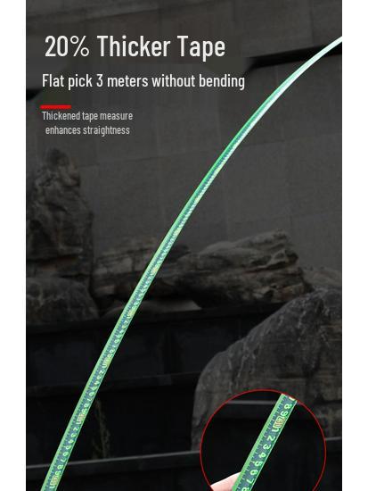 Self-Locking Fluorescent Steel Tape Measure: High Precision, Wear-Resistant, Extra Thick Ruler for Household and Height Measurement