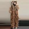 Flannel Anime Adults Animal Pijama Pajamas Set Women Cosplay Halloween Cartoon Pyjama Adults Winter Bear Sleepwear Christmas