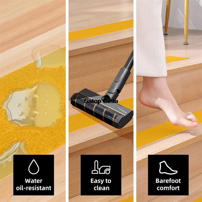 2.5cm/5cm/10cm*5M Yellow Anti Slip Tapes Non Skid Treads Weather Proof Indoor Outdoor Traction No-Slip Stickers For Steps Stairs