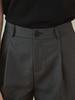 SISTERHOOD Pintuck Bermuda Pants - Grey/Black