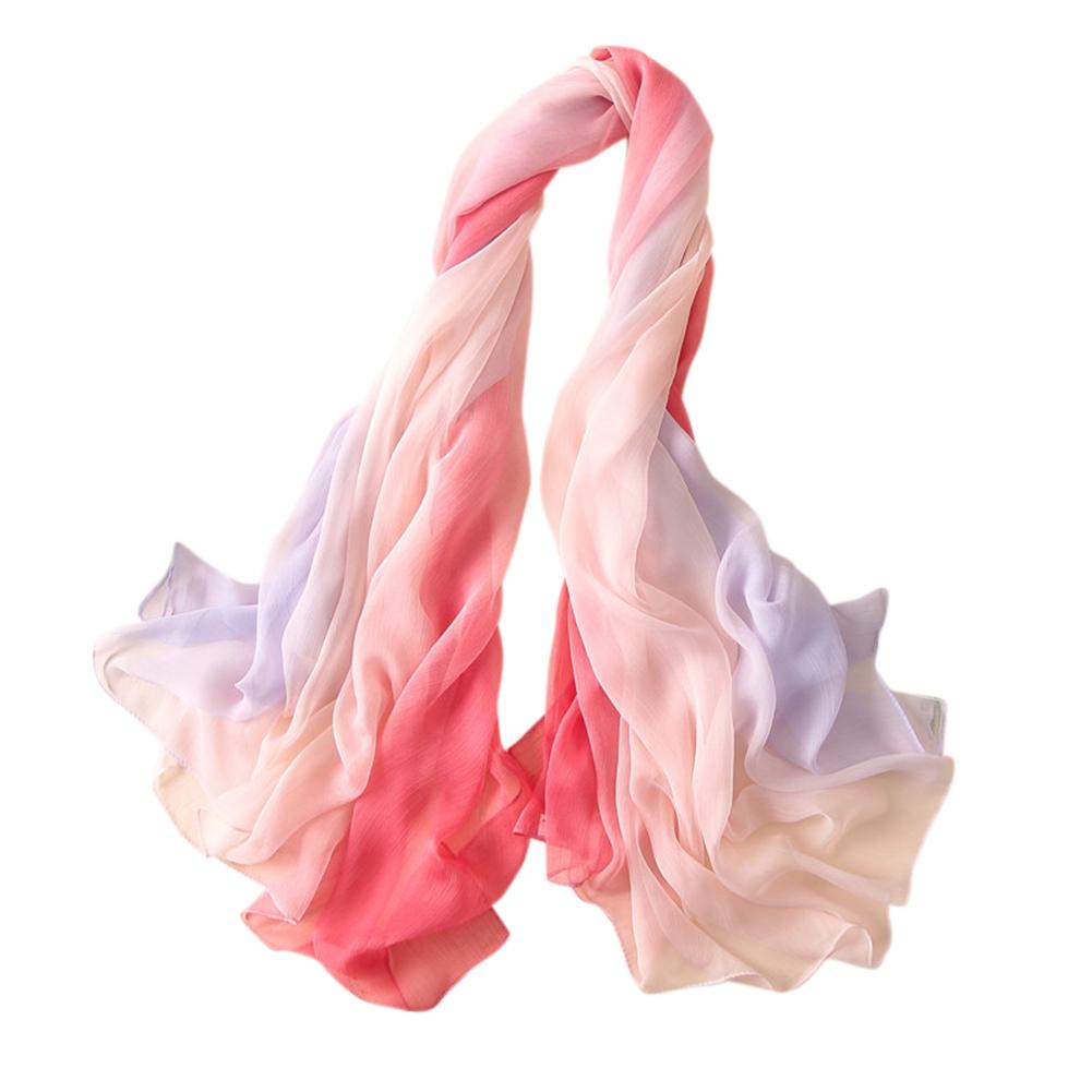 Women Stylish Gradient Colour Beach Sun-screen Scarf Fashionable Tippet Festival Gift