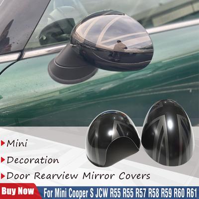 For Mini Countryman Cooper S Clubman Paceman R55 R56 R57 R58 R59 R60 R61 The Black Flag Rear View Mirror Exterior
