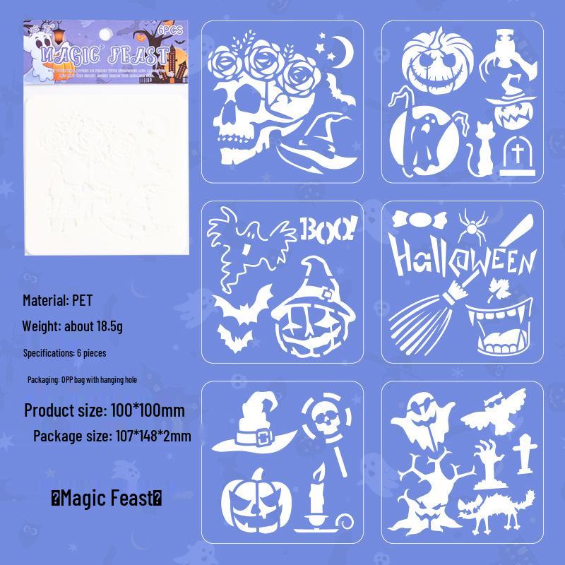 Yue Zhen Ghost Park Hand-painted Halloween Pumpkin Hollow-out Painting Template