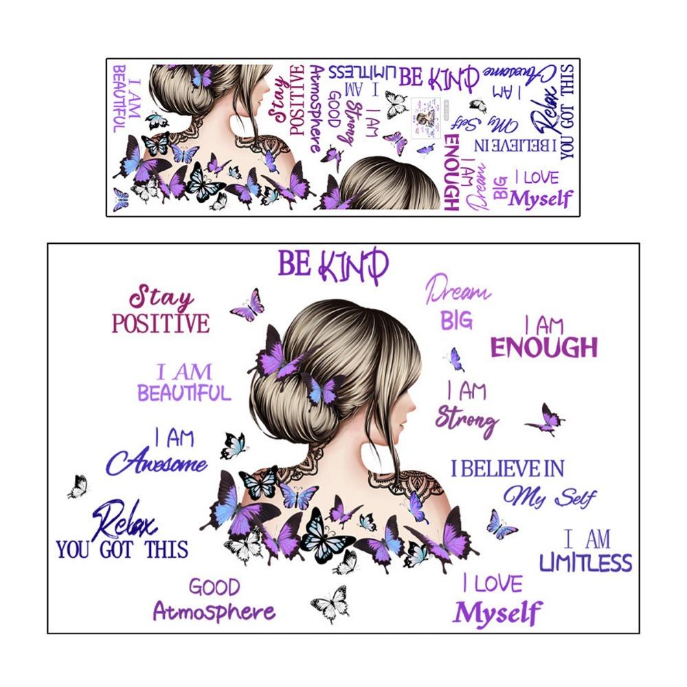 Cartoon Girl Wall Stickers Multicolor Wall Decorative Sticker Creative Wall Decal  Girl Bedroom