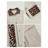 Women's Leopard Patchwork Drawstring Waist Slim Long Sleeve Trench Coat Elegant Casual Outerwear For Women