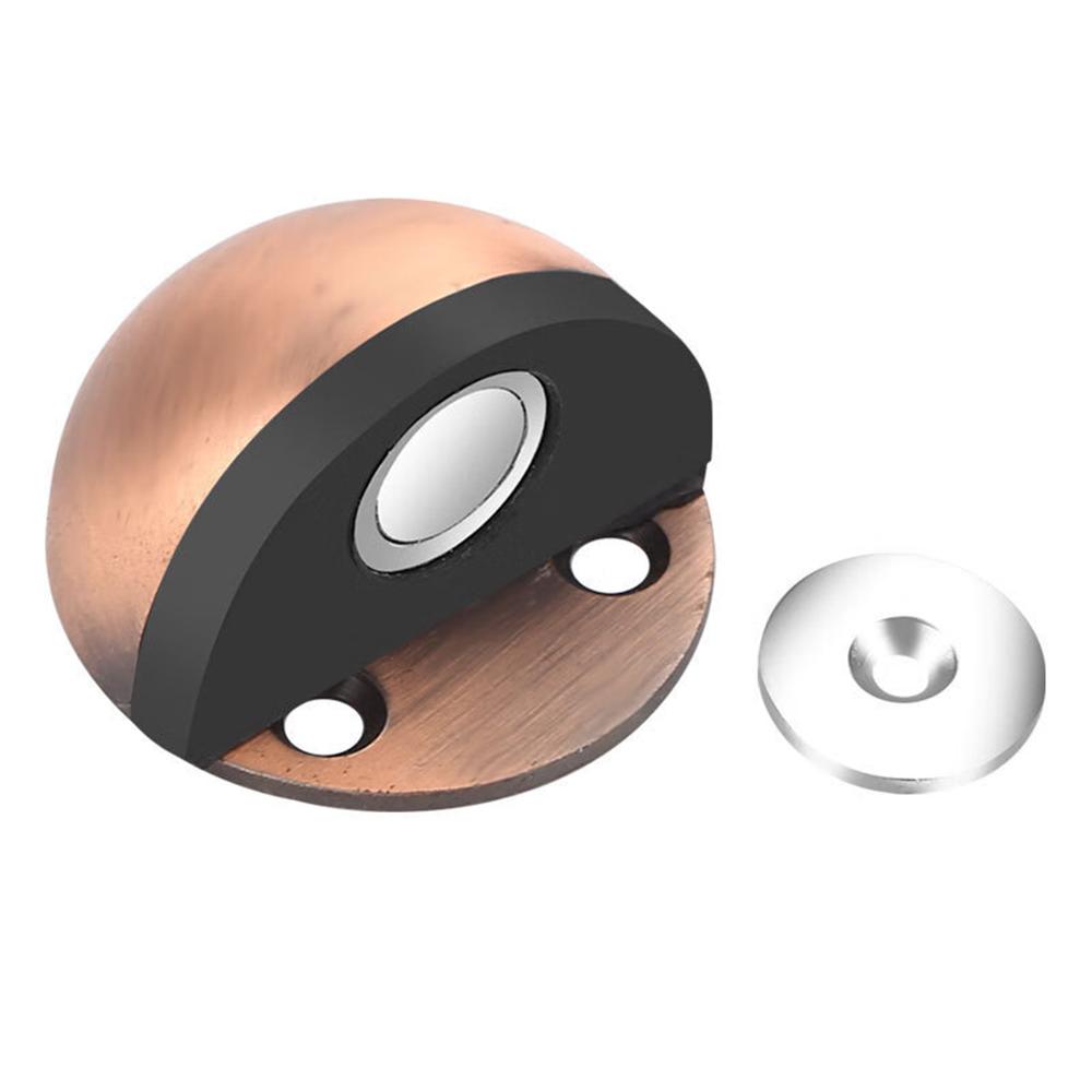 Stainless Steel Rubber Magnetic Door Stopper Punch-free Sticker Concealed Door Holder Floor-mounted Nail-free Doorstop