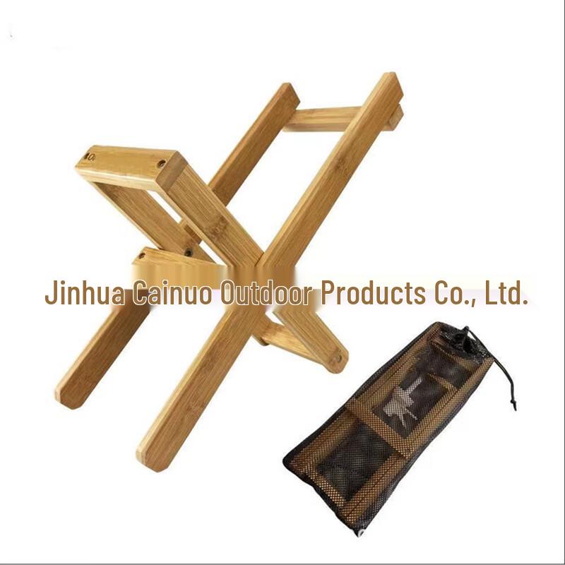 Portable Bamboo Folding Water Bottle Dispenser Stand