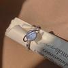 Mode Glänzende Blaue Kristall Planet Ringe Y2K Emo Mädchen Fee Exquisite Offene Finger Ring Frauen Hochzeit Party Trendy Schmuck