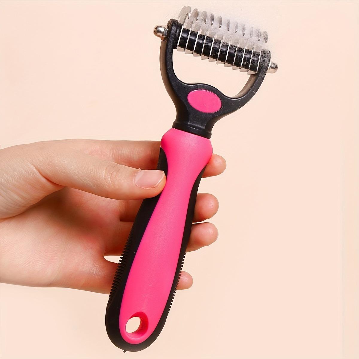 Pet Cleaning Comb, Pet Hair Removal Brush, Dog Comb, Hair Removal Tool, Hair Cleaning Comb small розовый