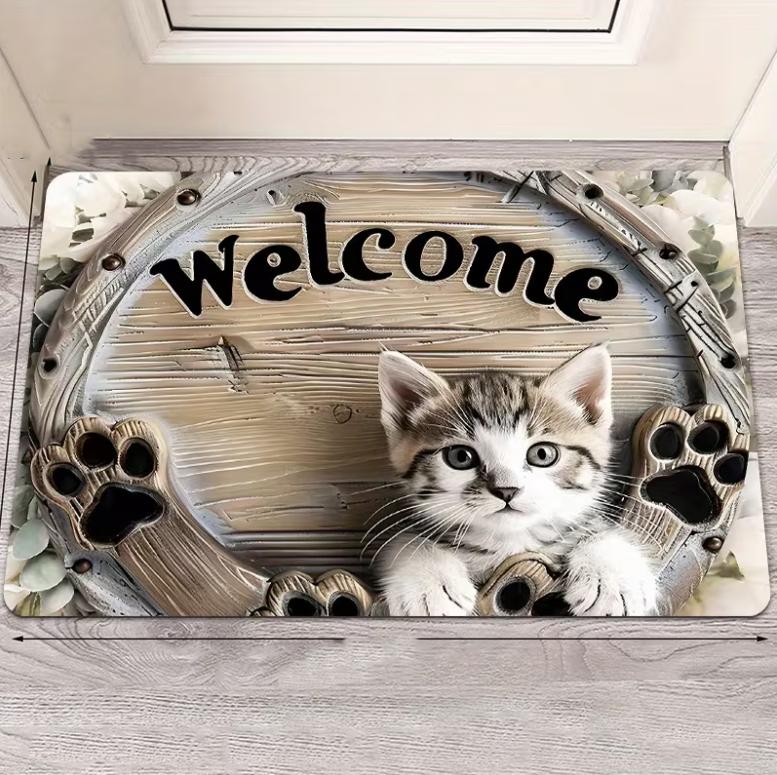 Lucky Cat Wealth Rolling Door Decoration Carpet Floor Mat Living Room Bedroom Home Carpet Living Room Bedroom Home Decoration