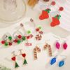 European & American Christmas Earrings: Santa, Snowman, Bells, Socks, Candy Canes - Holiday Gift Collection