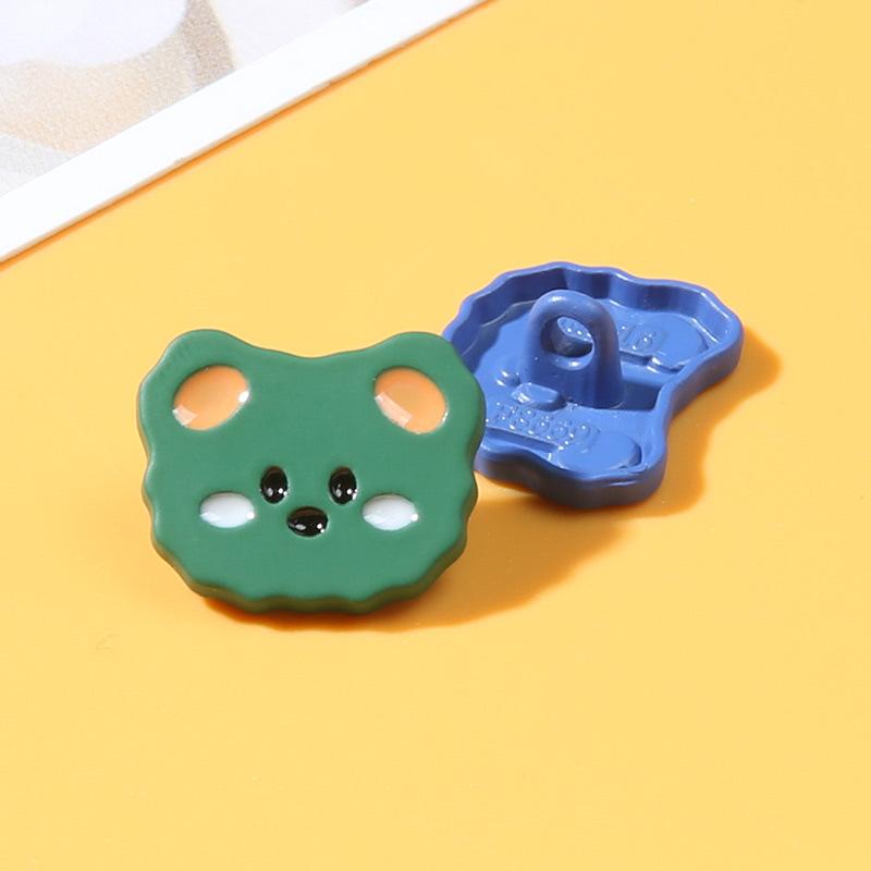 Children'S Cartoon Buttons Versatile Baby Clothes Decoration Cute Button Sweater Cardigan Bear Metal Button Accessories
