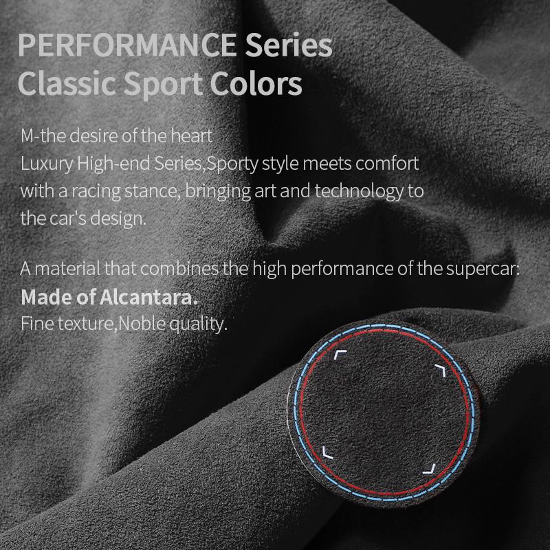 BLT1 For BMW 1/3/4/5/7 Series/3GT/5GT/i3/X3/X4/X5/X6 Top Suede Handbrake Button Sticker Anti-Scratch Car Interior Tuning Accessories