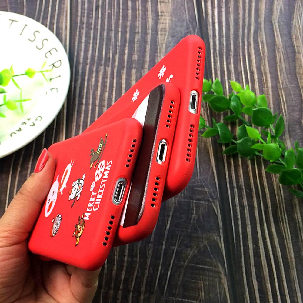 Shockproof Back Cover Christmas Soft TPU Phone Case For iPhone 5s SE 6s 7 8 Plus Xs Max Xr