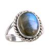 Natürlicher Labradorit Edelstein 925 Massiv Sterlingsilber Schmuck Ring S.5.5 U6k29