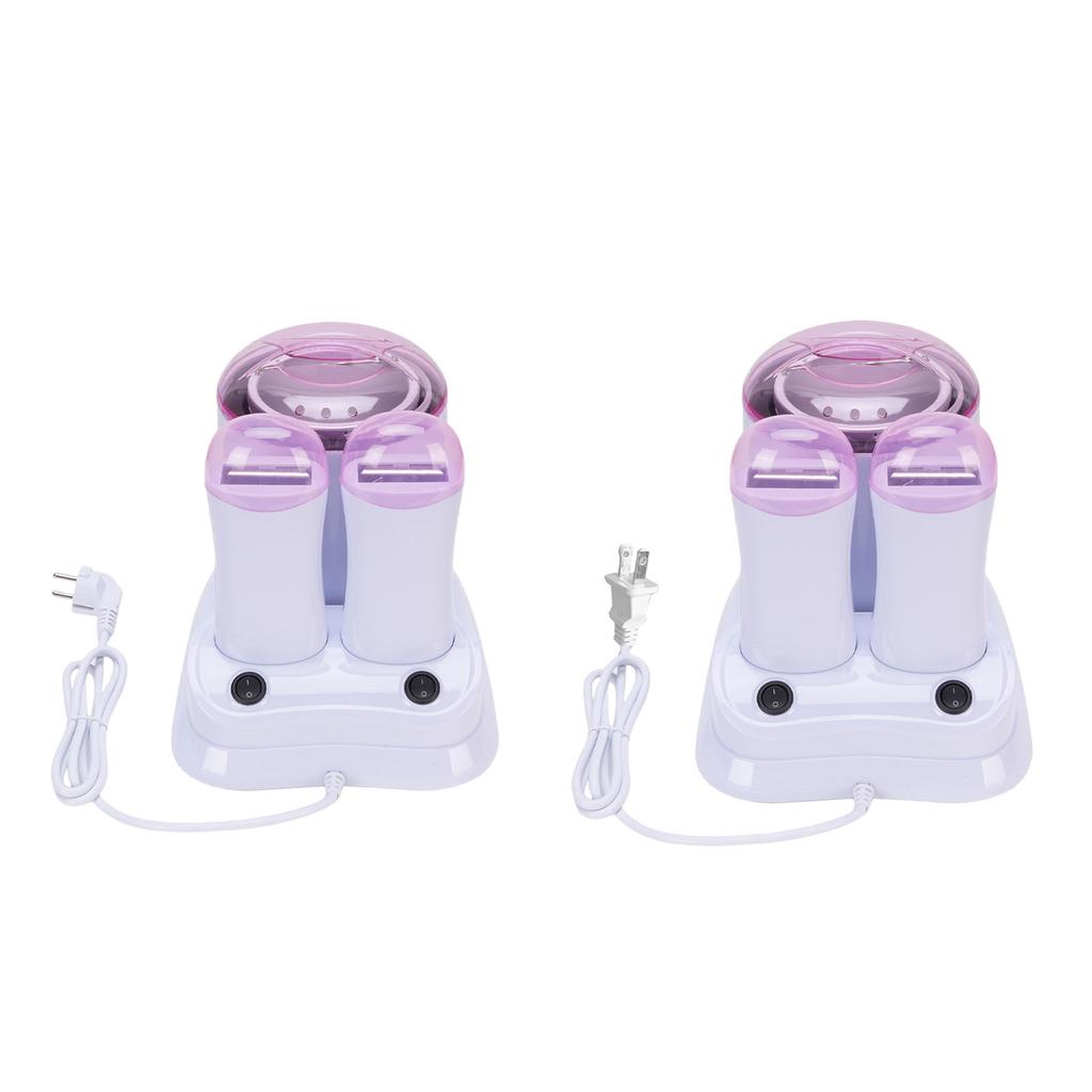 3 in 1 Wax Heater Anti Scald Roll On Wax Warmer with Double Cartridges 180W for Home Use