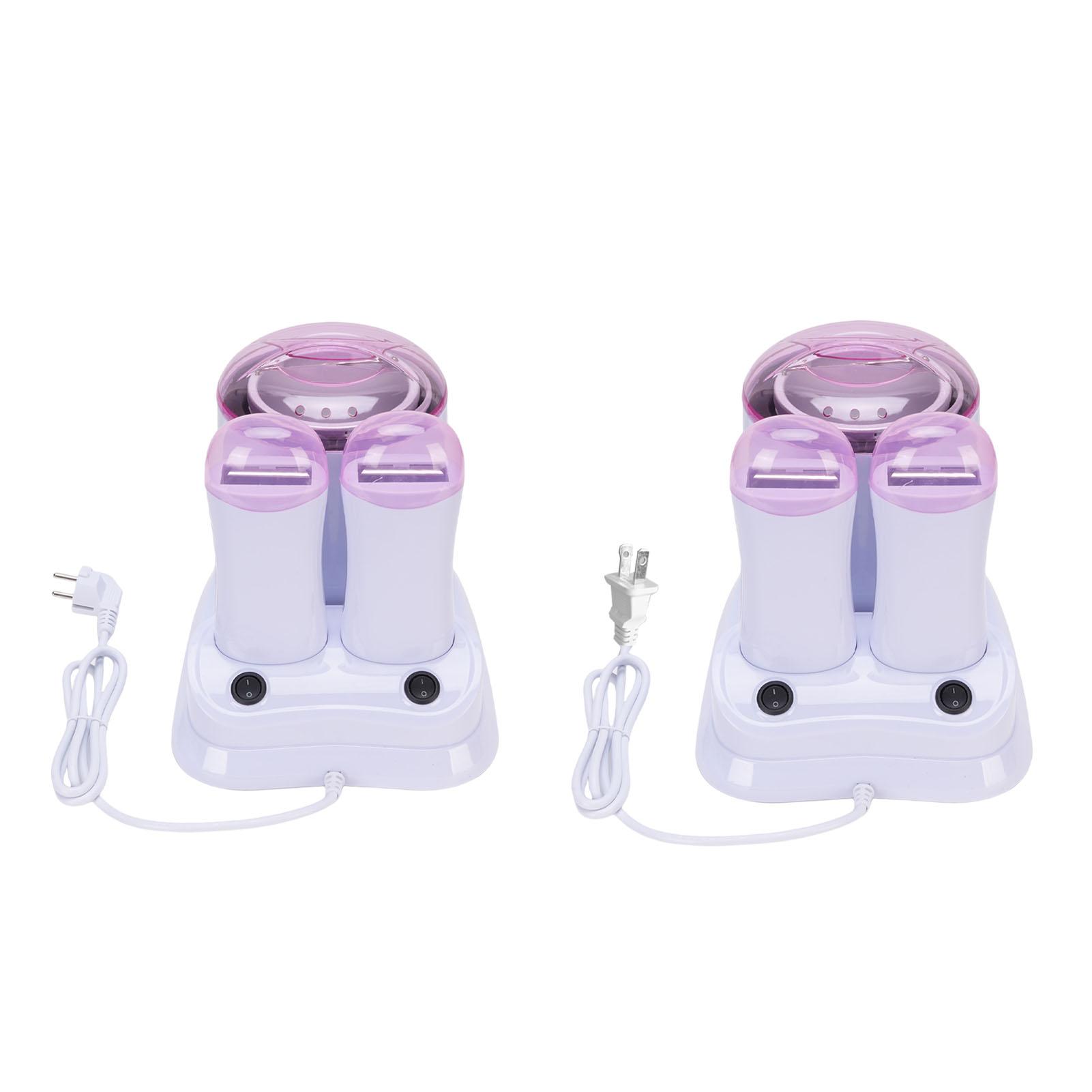 

3 in 1 Wax Heater Anti Scald Roll On Wax Warmer with Double Cartridges 180W for Home Use US Plug 110V