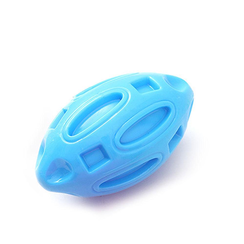 Sound-Emitting Bite-Resistant Rugby Dog Toy for Teeth Cleaning and Self-Entertainment