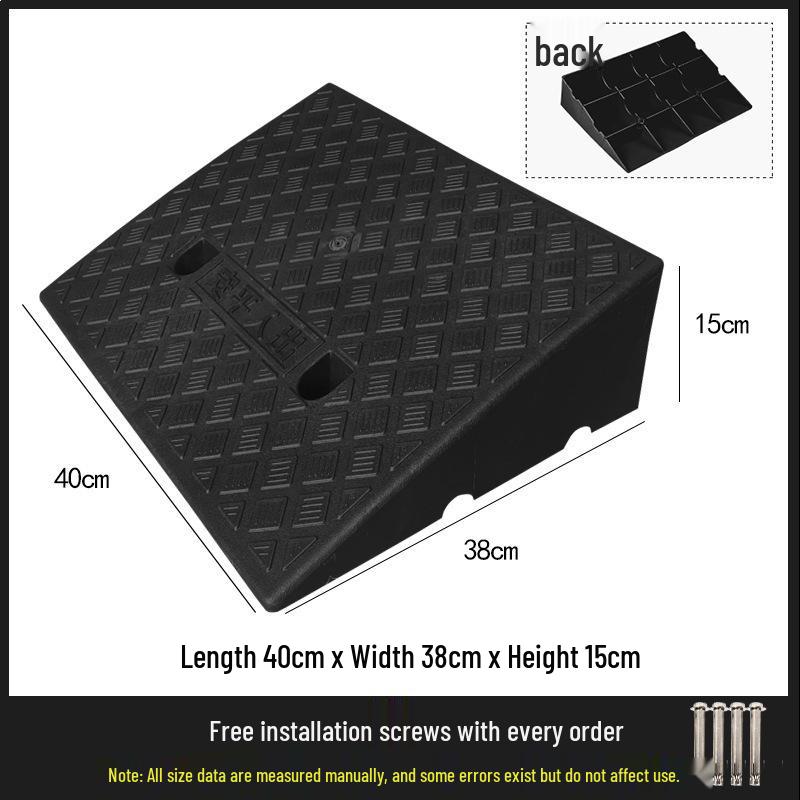 Car Ramp Sill Pad - Plastic Vehicle Curb Slope & Speed Bump