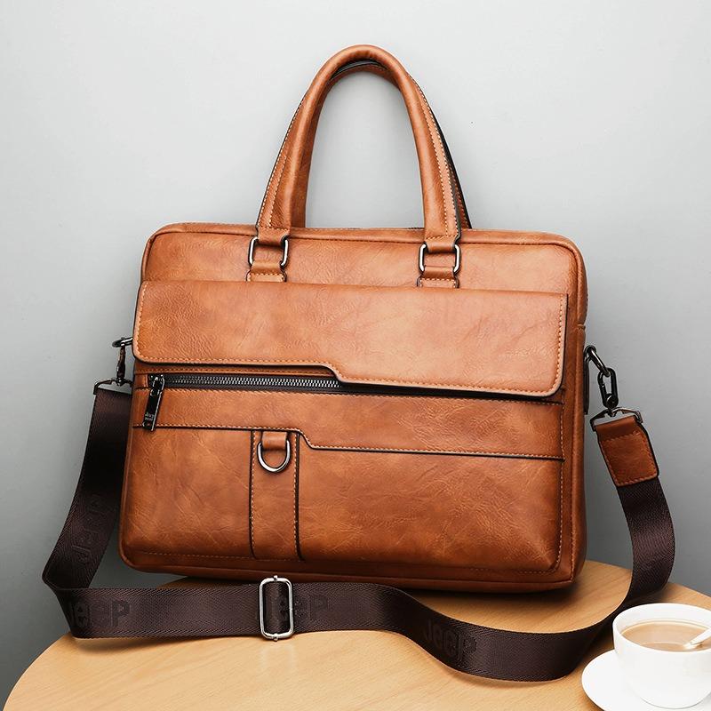 New Portable Men's Briefcase Computer Crossbody Business Leisure Business Travel Office Shoulder Bag
