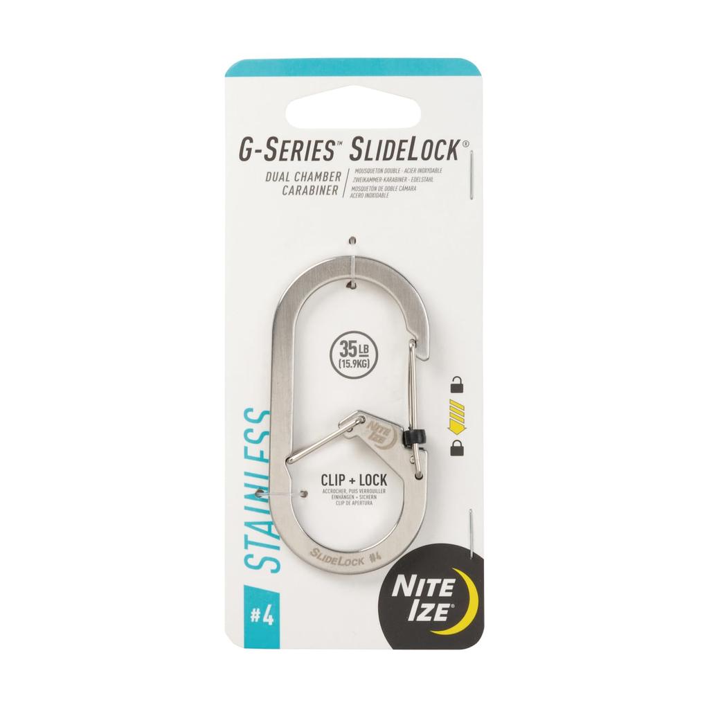 [NITEIZE] Carabiner G-SERIES Stainless Silver W35 X H75 X D10mm