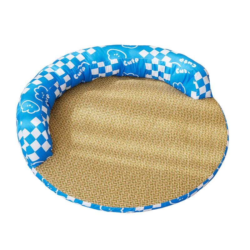 

1 шт., собачьи лежаки, дышащий ротанговый коврик, охлаждающий диван для домашних животных, моющиеся принадлежности для домашних животных, съемные охлаждающие коврики для домашних животных, удобные S