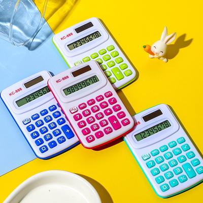 Calcolatrice elettronica Schermo grande per insegnante Desktop da ufficio a colori vivaci 8 cifre Strumento pratico di contabilità tascabile