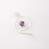 Gioielli in Argento Sterling 925 con Pietra di Ametista Naturale Ciondolo Fatto a Mano Per Donna PP-42-17