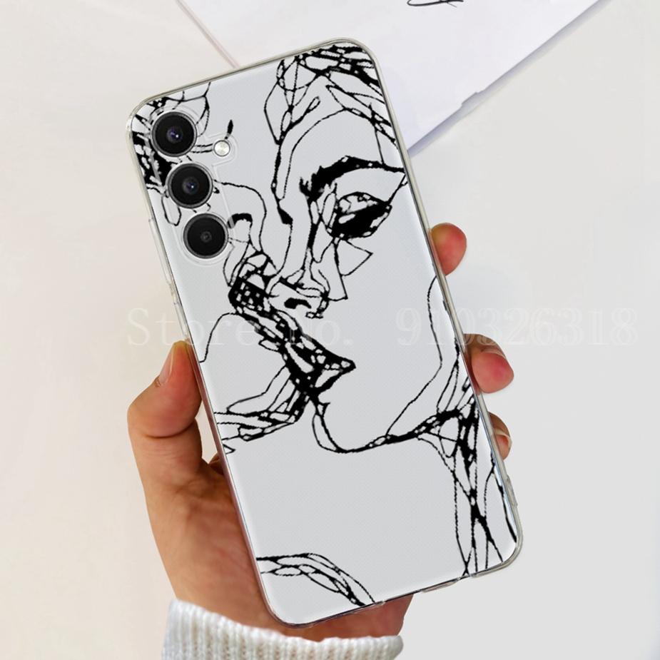 For Samsung Galaxy A14 A24 A34 A54 Case New Fashion Painted Cover Soft Silicone TPU Phone Case For Samsung A54 A 14 24 34 Fundas