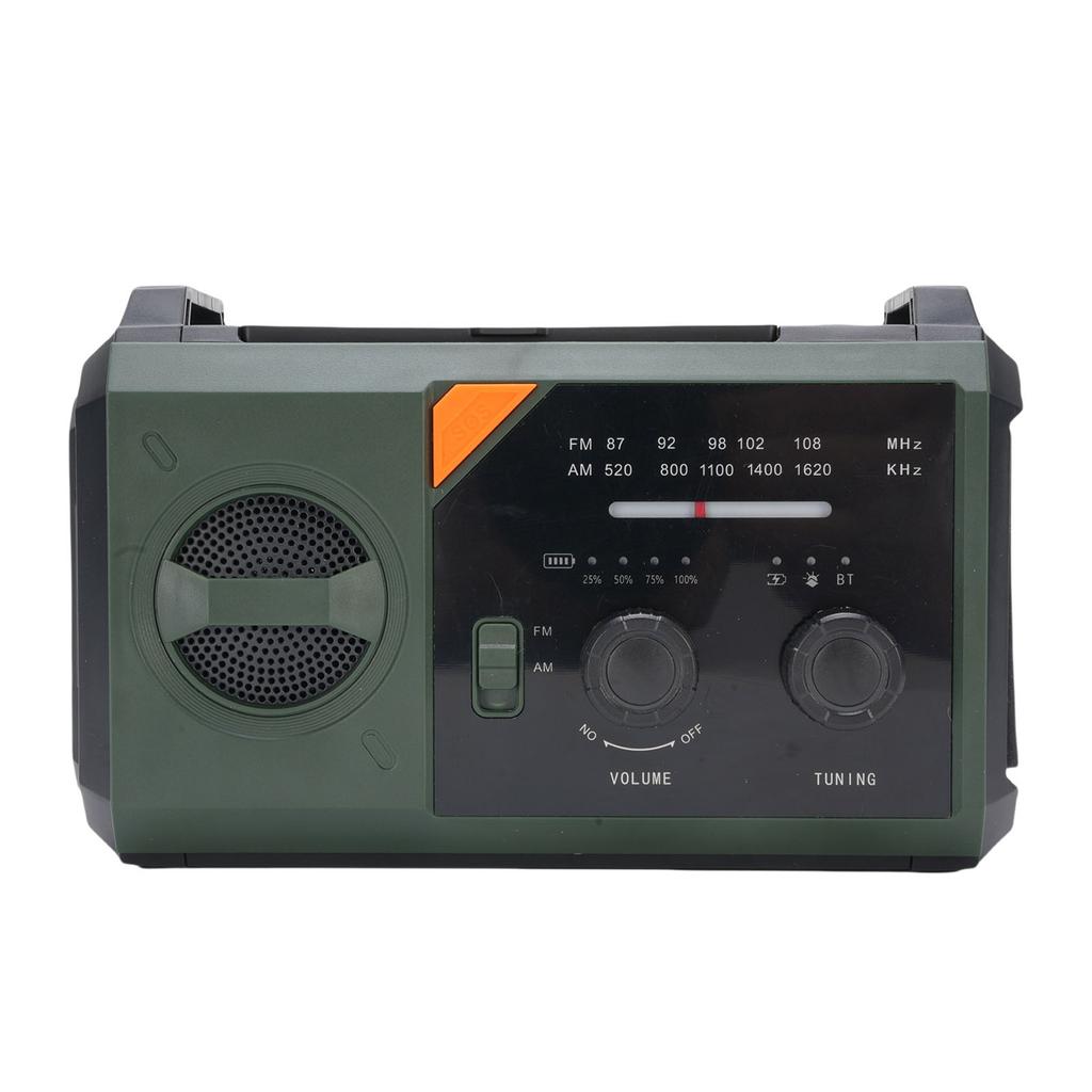 Emergency Radio Portable AM FM WB Radio Type C Hand Crank Solar Charging 30000mAh Battery SOS Alert 