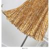 Japanese-Korean Chiffon Print Pleated High Waist Slimming Maxi Skirt