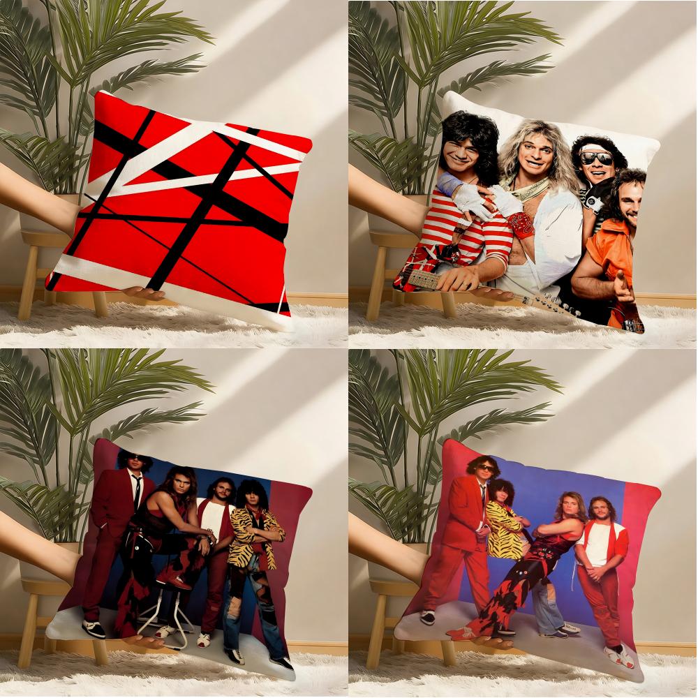 Van H-Halen Rock Band Pillow Case Pillowcase, Double-sided Printed, Sofa Cushion, Bedroom Headboard Pillow