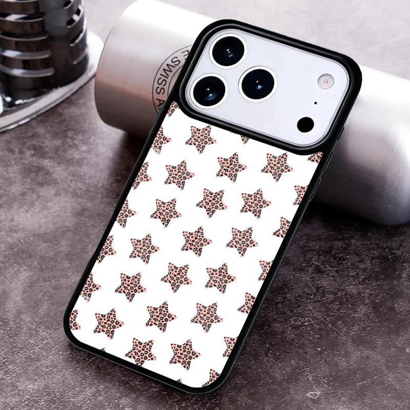 Pink Blue leopard Dalmatian Spots stars Phone Case for iPhone 17 16 15 Pro Max Air 14 13 12 11 Plus Shockproof Capa Cover
