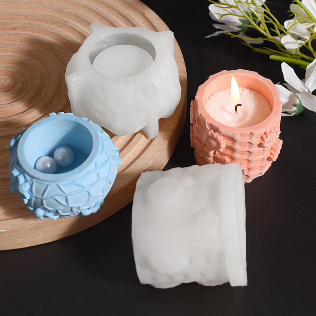 Creative Silicone Mold Honeycomb Theme Storage Box Moulds Candle Cup Moulds Suitable for Hand-Making Candle Cups
