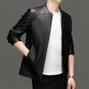 Men's Spring and Autumn Leather Jackets New Men's Stand Collar Casual Leather Jackets