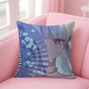 Genshin Impact Kamisato Cushion Cover Natural Linen Pillow Case DoubleSided Print Decorative Sofa Pillowcase Home Decor Gift
