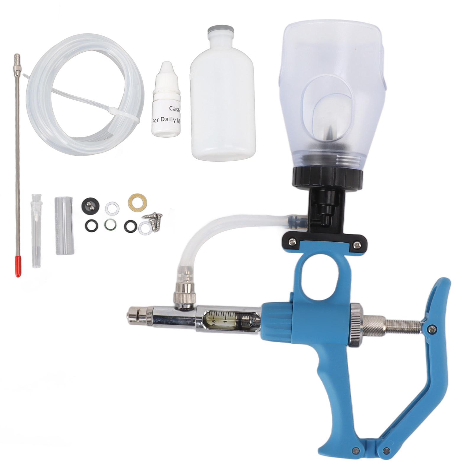 Seringue Automatique Animale Plastique Portable Auto-remplissante Continue Outil Vétérinaire pour Bétail Poulet