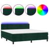 Maison Exclusive - Sommier à lattes de lit avec matelas LED Vert foncé 160x200 cm