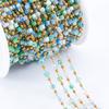 0.5M 1M 2.5mm Stainless Steel Chain Color Cube Square Glass Beads Chain for Jewelry Making DIY Boho Necklaces Bracelets Material