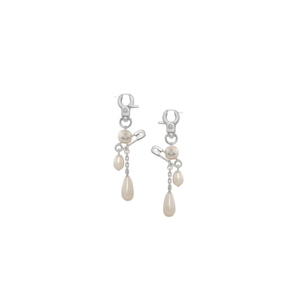 Empress Dowager Cixi Pearl Earrings & Saturn Pendant Brooch Keychain - Women's Luxury, Versatile, Non-Fading